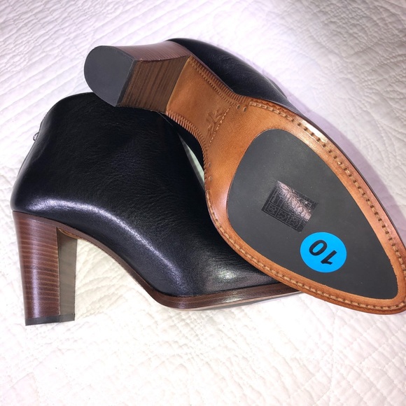 FRYE Made in Italy Collection June Black Leather Ankle Boot Sz 10 - Picture 4 of 10